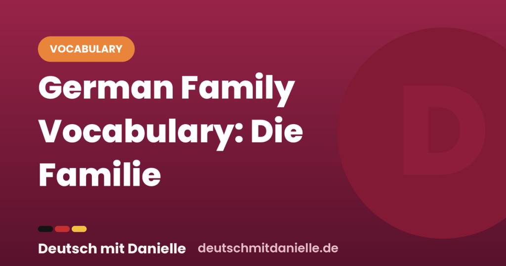 dmd german family vocabulary
