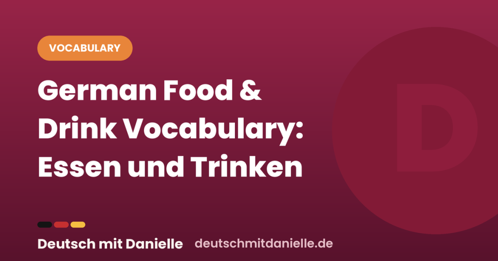 dmd german food drink vocabulary