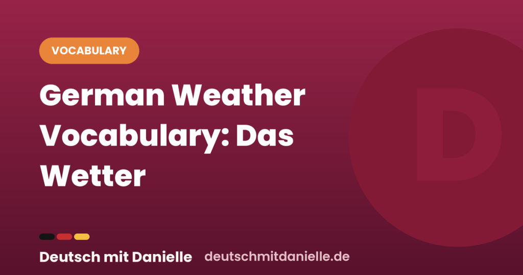 dmd german weather vocabulary