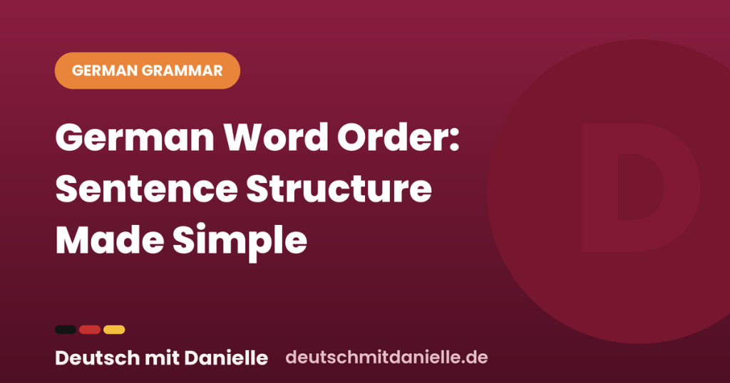 dmd german word order